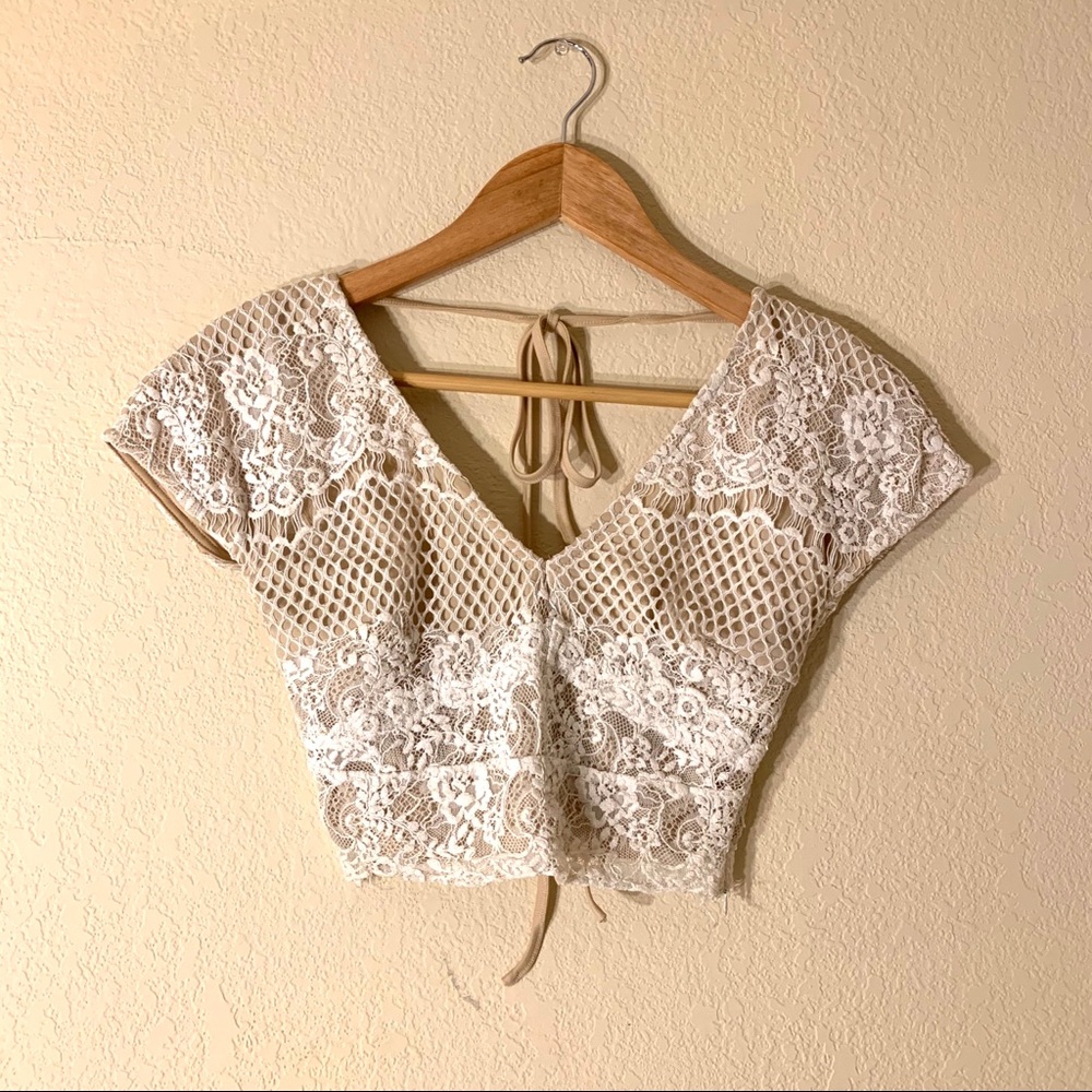 SOLD 🛑 Sabo Skirt | Lace Scoop Back Crop Top